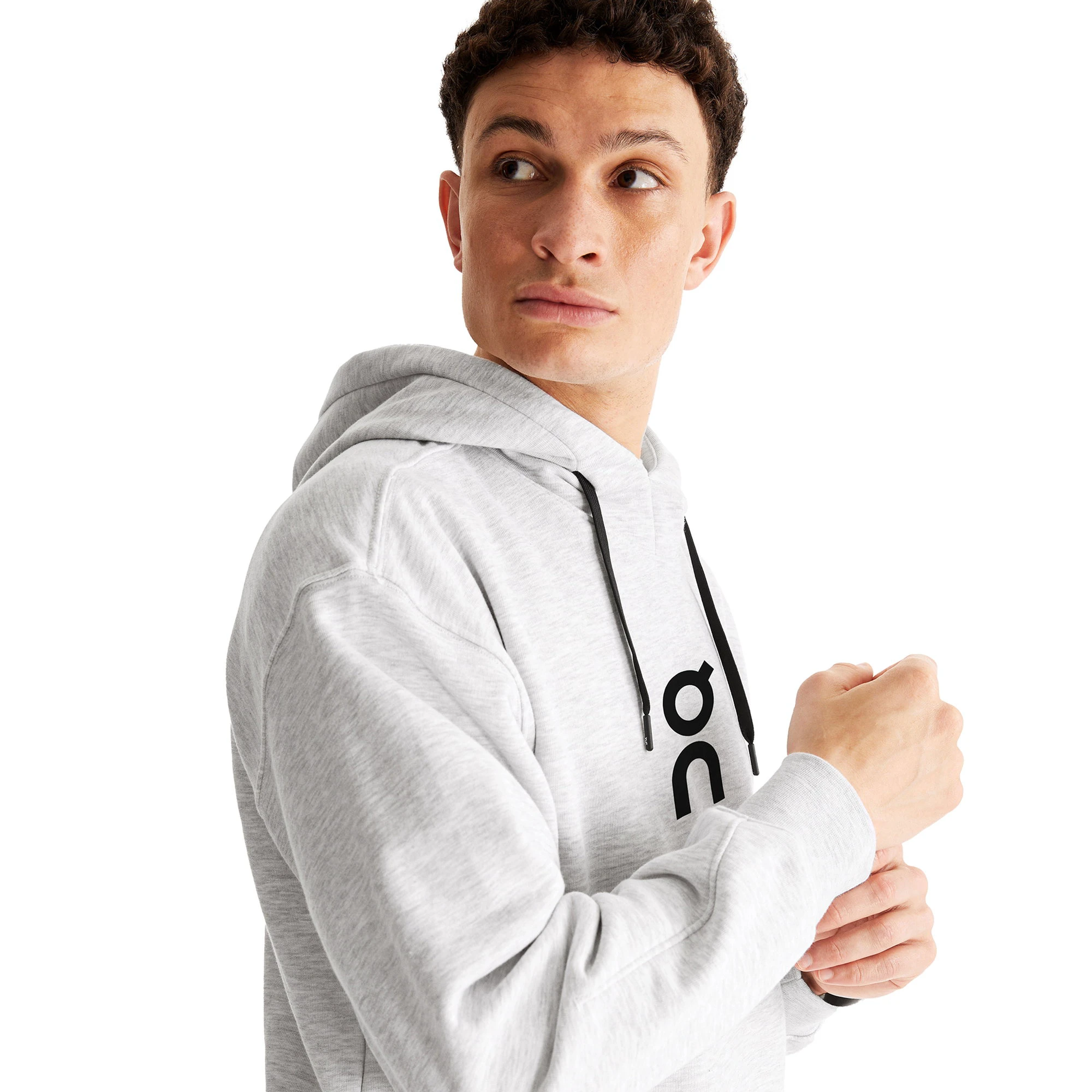6. On Cloud - hanorac sport pentru barbati On Club Hoodie - gri deschis crater