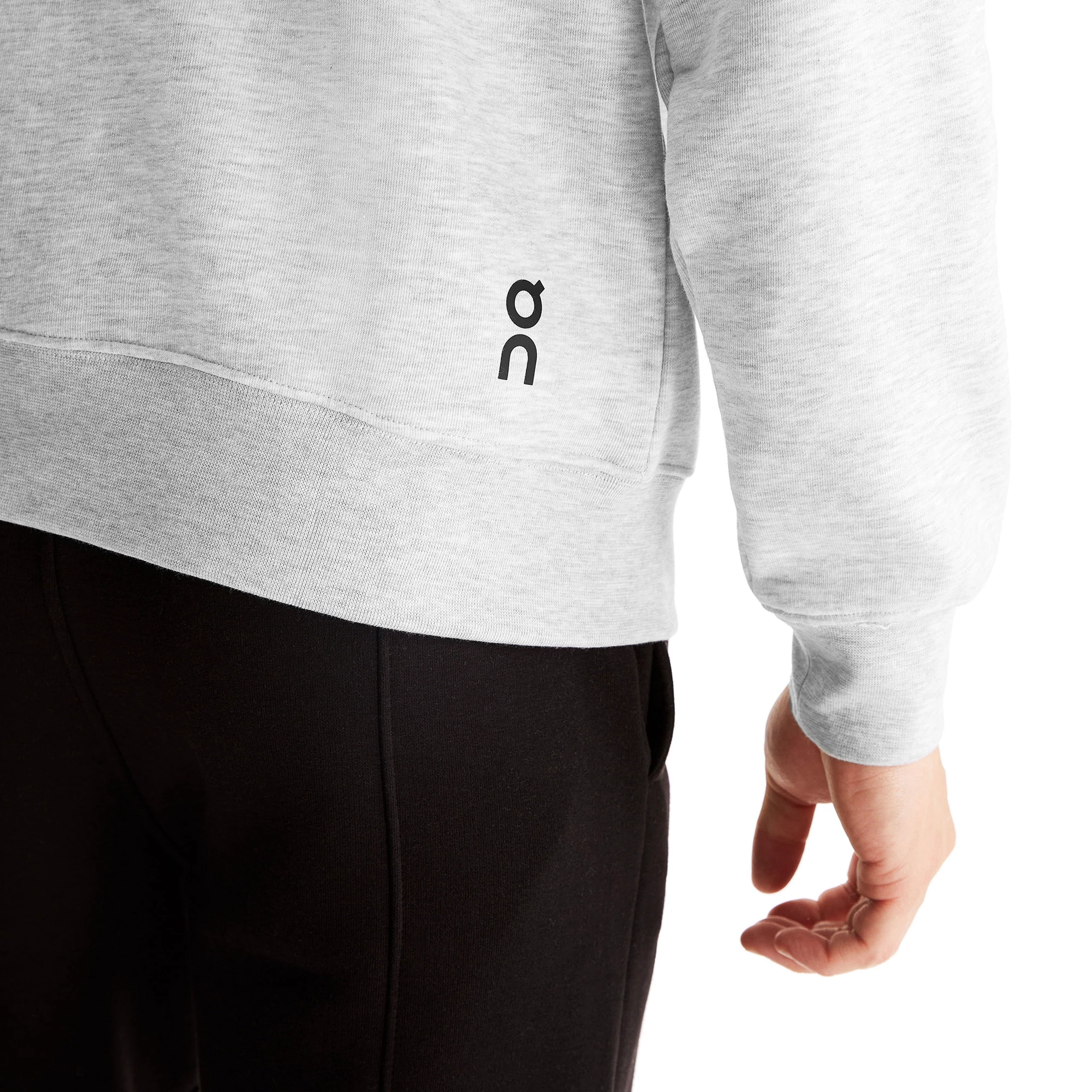 7. On Cloud - hanorac sport pentru barbati On Club Hoodie - gri deschis crater