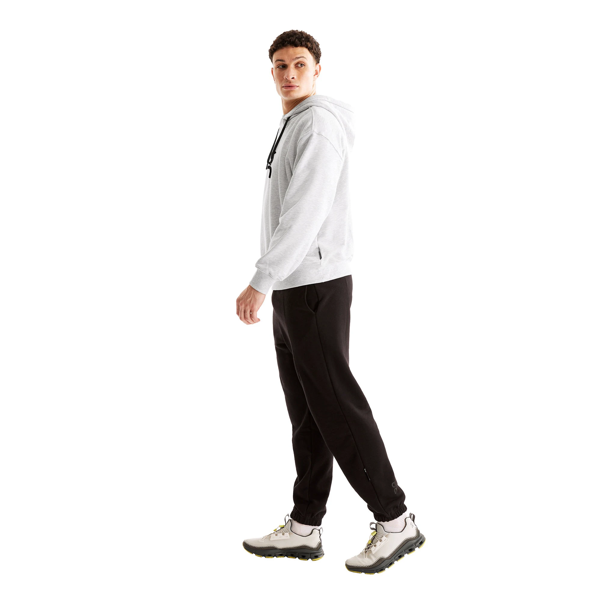3. On Cloud - hanorac sport pentru barbati On Club Hoodie - gri deschis crater