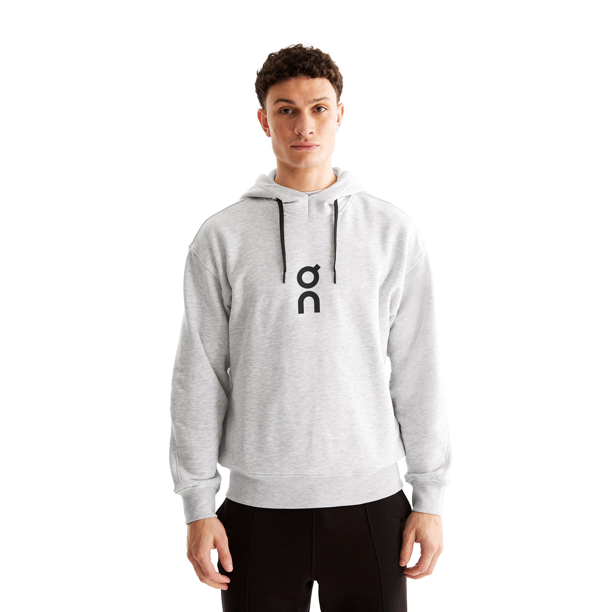 2. On Cloud - hanorac sport pentru barbati On Club Hoodie - gri deschis crater