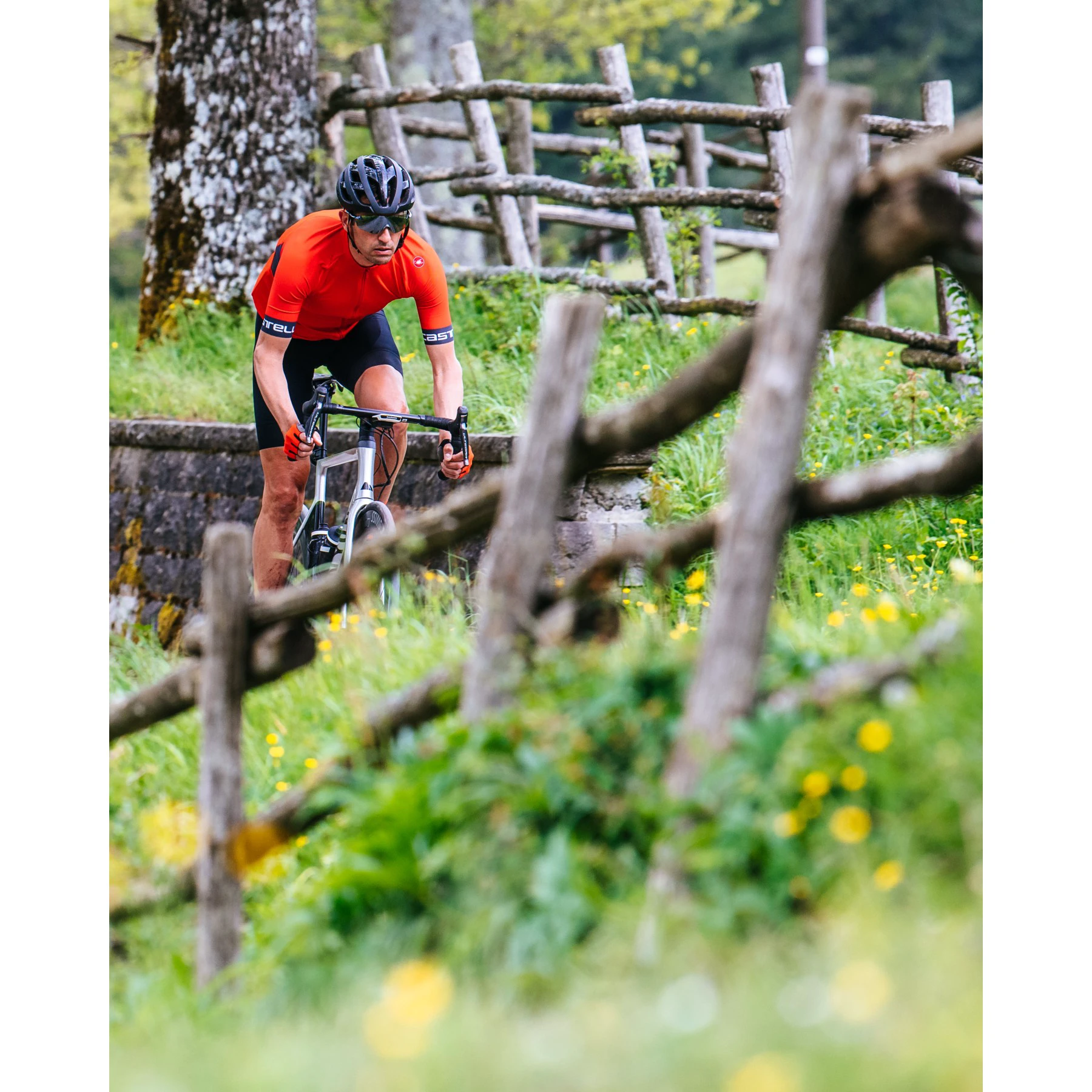 5. Castelli - tricou ciclism barbati cu maneca scurta Entrata VI jersey - albastru turcoaz inchis