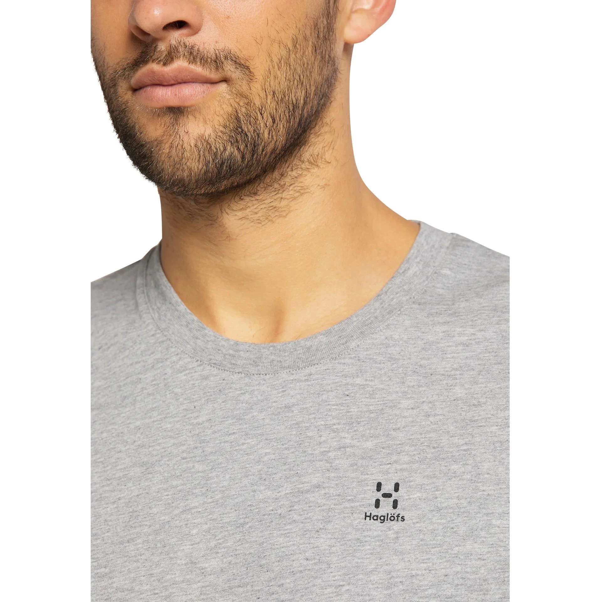 5. Haglofs - Tricou casual bumbac barbati Camp Tee - gri solid melaj
