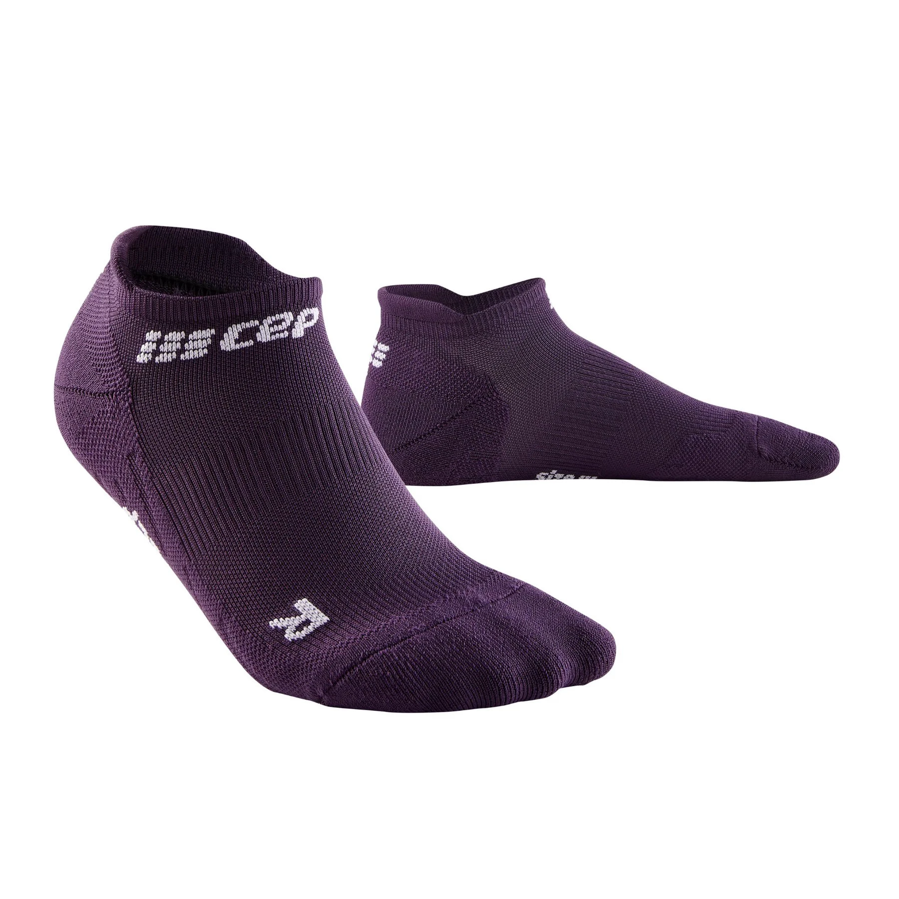 1. CEP - Sosete de compresie femei model sub glezna The Run Socks No Show W socks - mov inchis gri