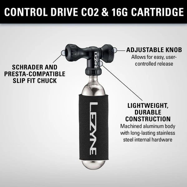 5. Lezyne - mini pompa CO2 - rosu - 25g