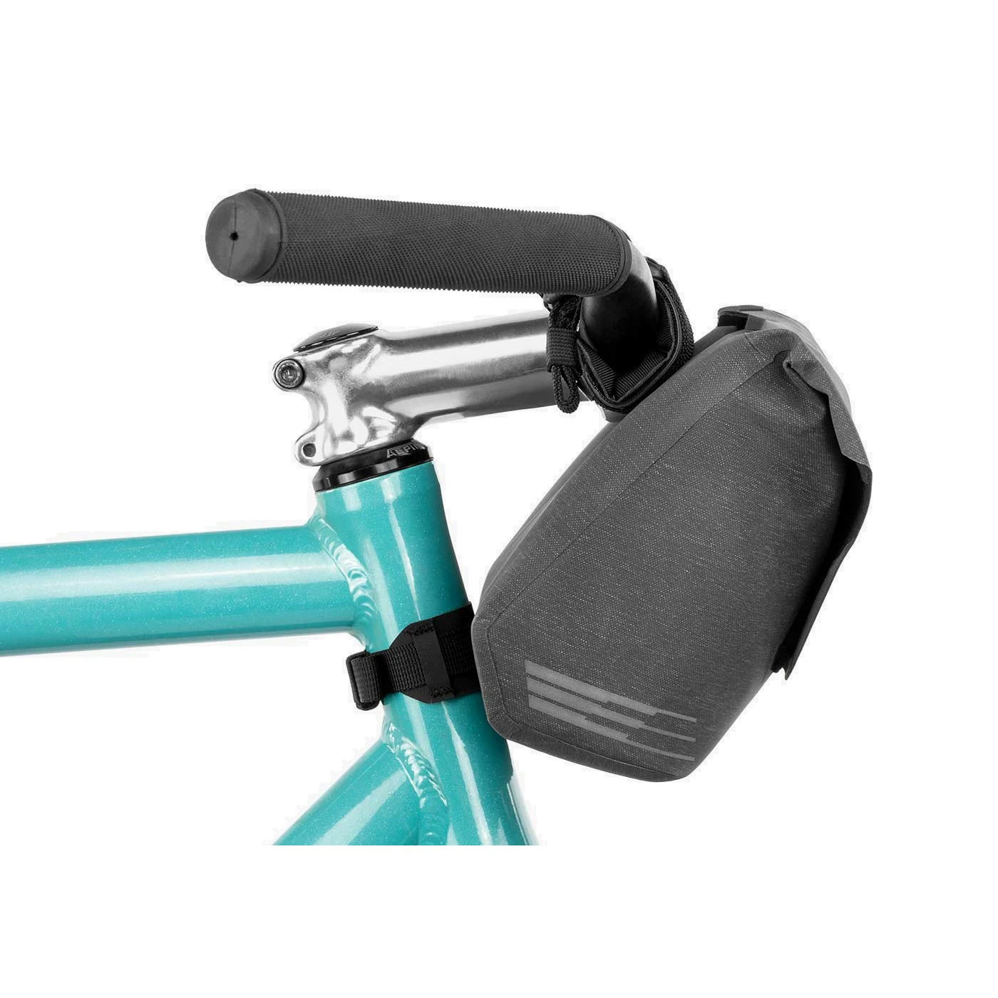 5. Apidura - geanta mica ghidon bicicleta City Handlebar Pack, capacitate 2 litri - gri inchis negru