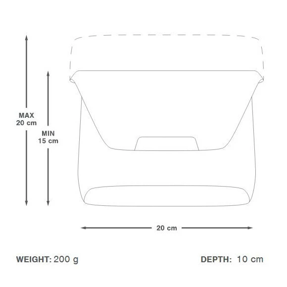 14. Apidura - geanta mica ghidon bicicleta City Handlebar Pack, capacitate 2 litri - gri inchis negru