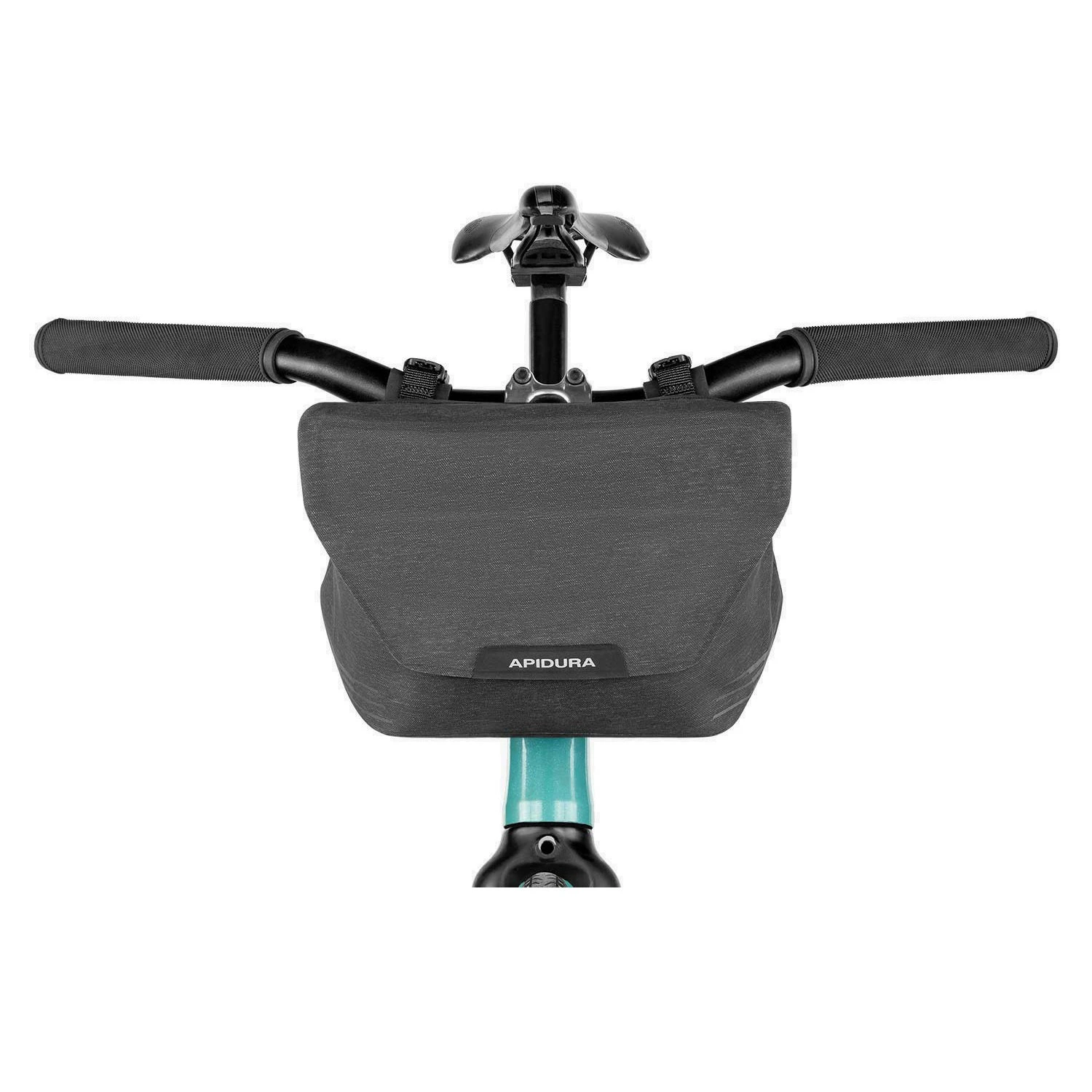3. Apidura - geanta mica ghidon bicicleta City Handlebar Pack, capacitate 2 litri - gri inchis negru