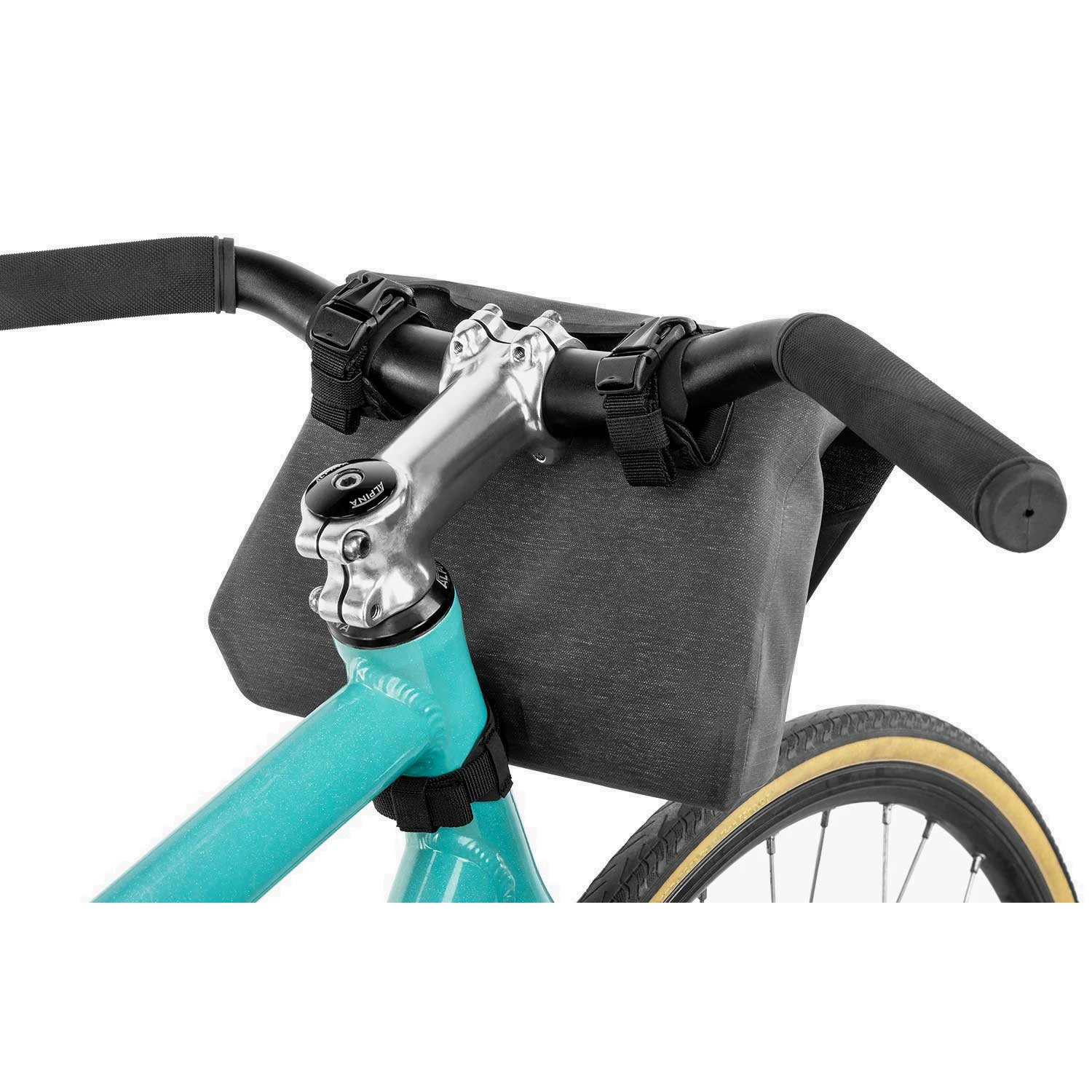 6. Apidura - geanta mica ghidon bicicleta City Handlebar Pack, capacitate 2 litri - gri inchis negru