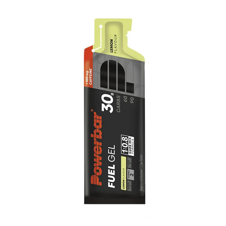 1. Gel energizant PowerBar Fuel Gel 30 50ml - lămâie + cofeină