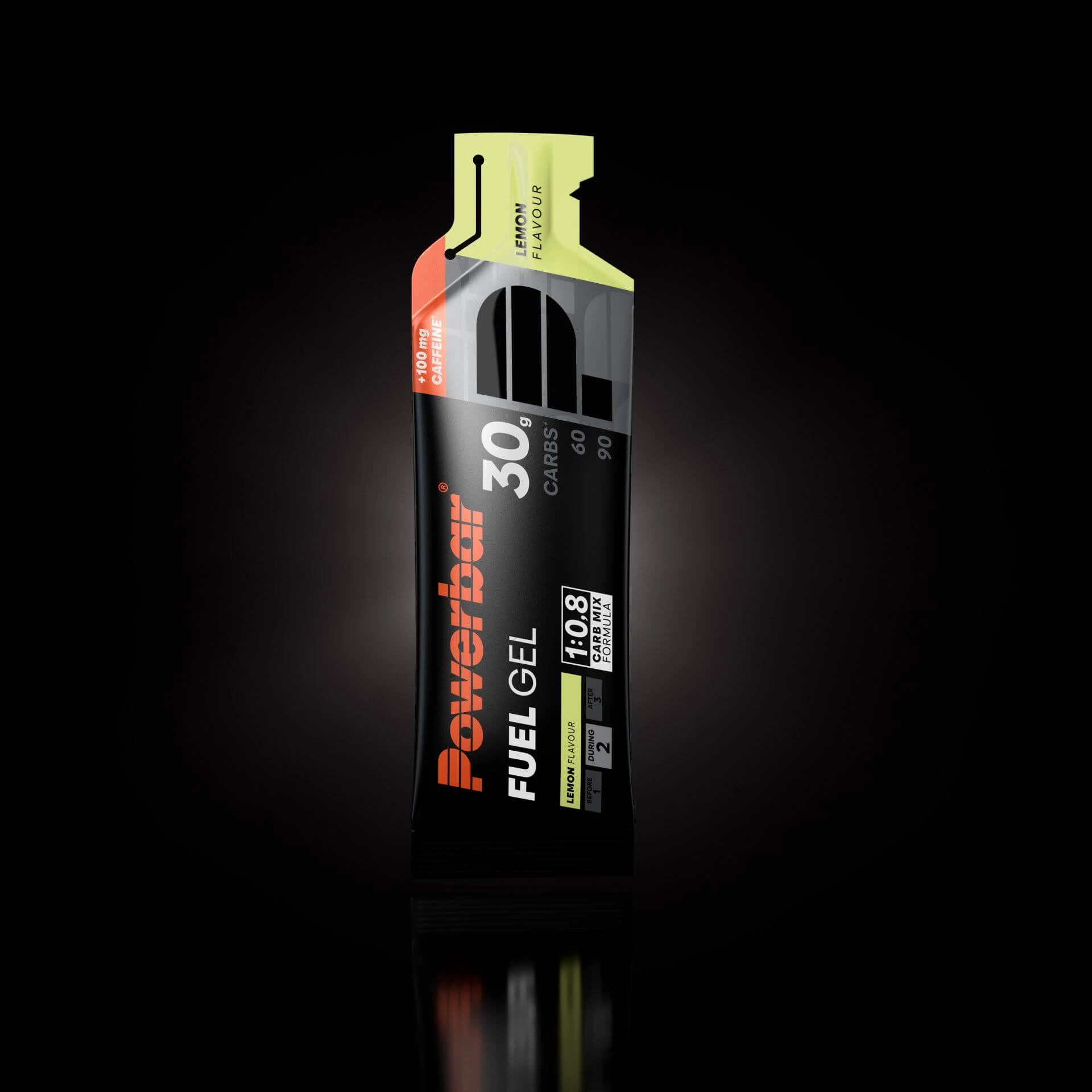 6. Powerbar - gel energizant Fuel 30, aroma lamaie si cafeina - 50ml