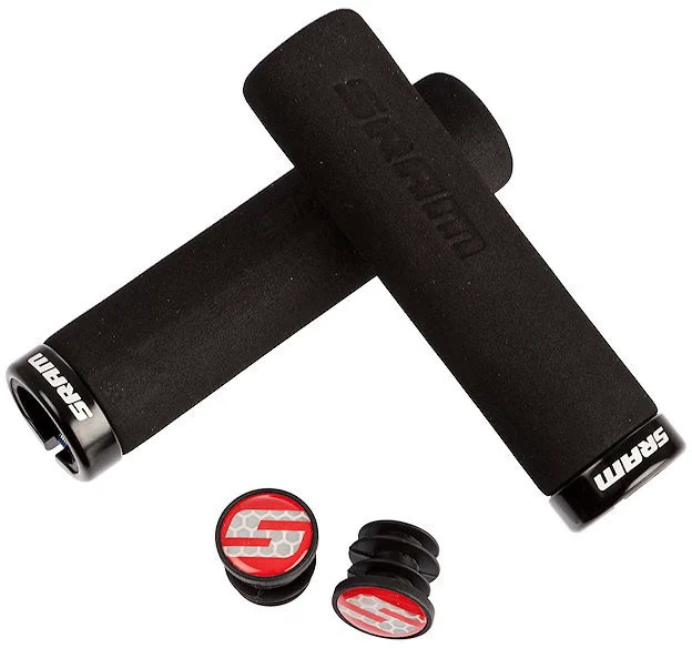 1. SRAM - mansoane spuma - Locking Grips Foam 129mm - negru | negru