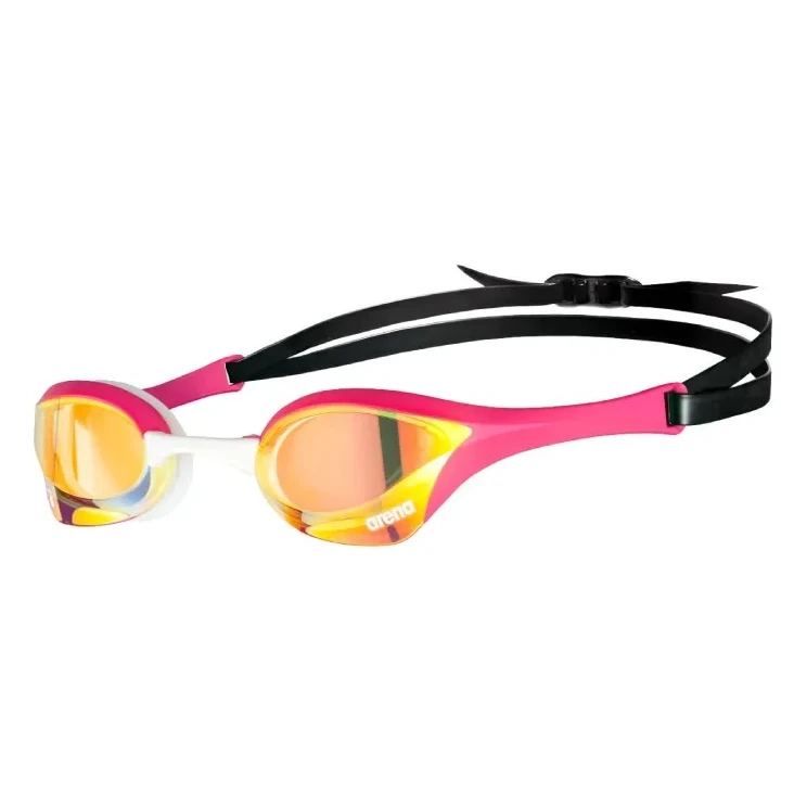 1. Arena - ochelari inot - Cobra Ultra Swipe Mirror - Yellow Copper | Pink