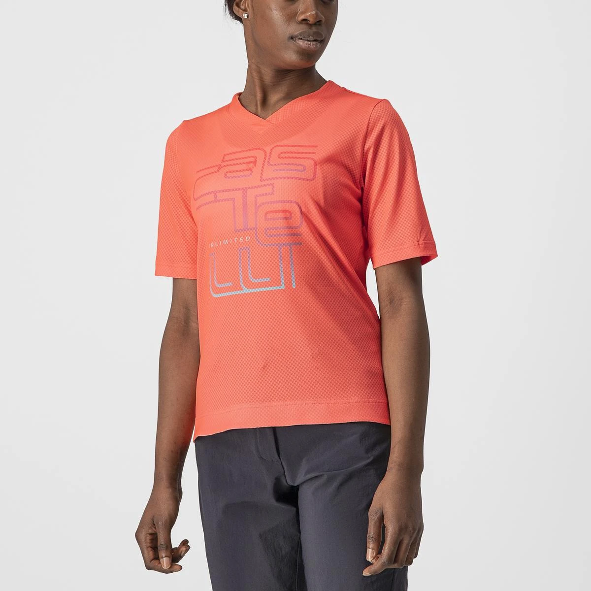 Jersey Castelli Trail Tech W de dama Corai - 154580