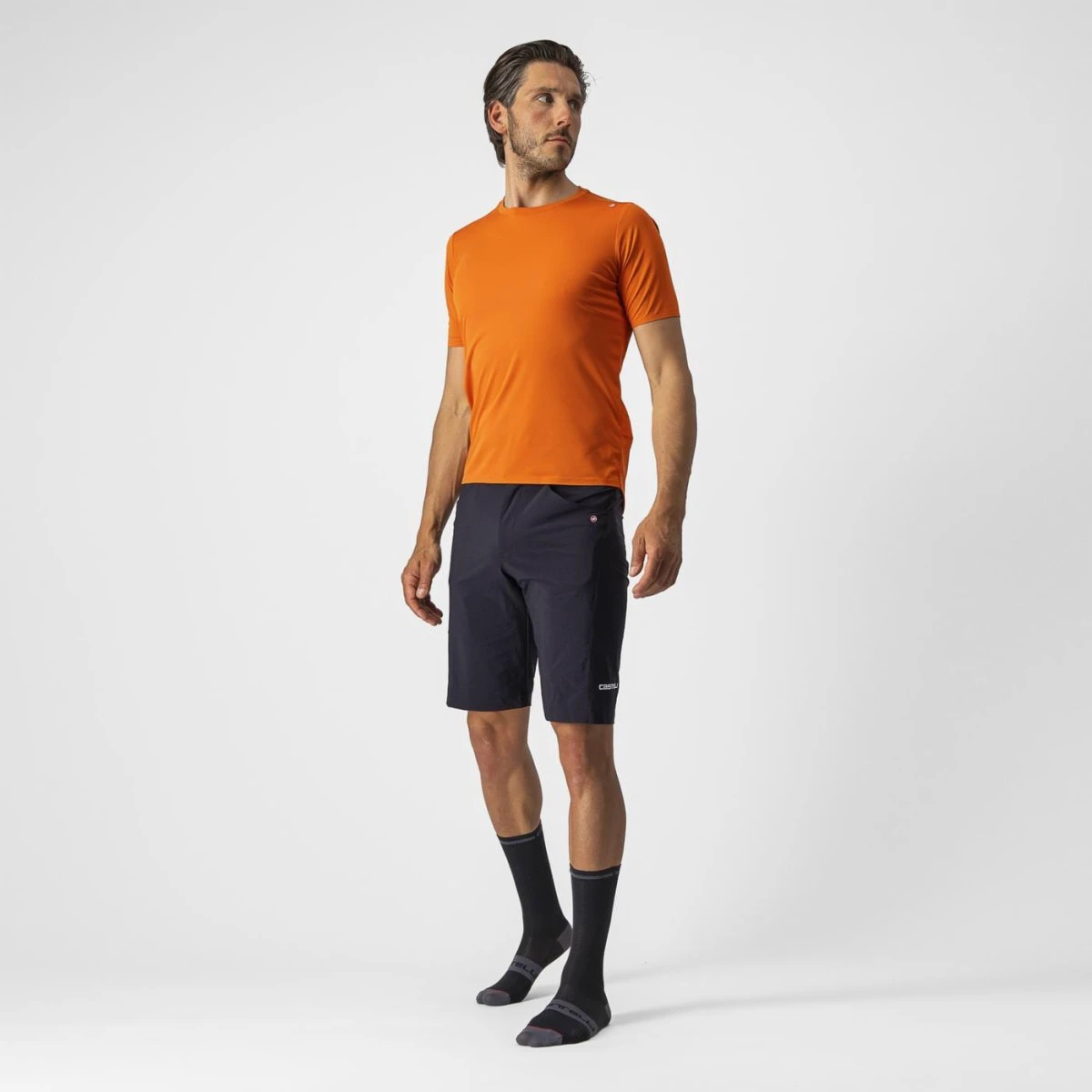 6. Tricou casual Castelli Tech 2 Tee Portocaliu XL