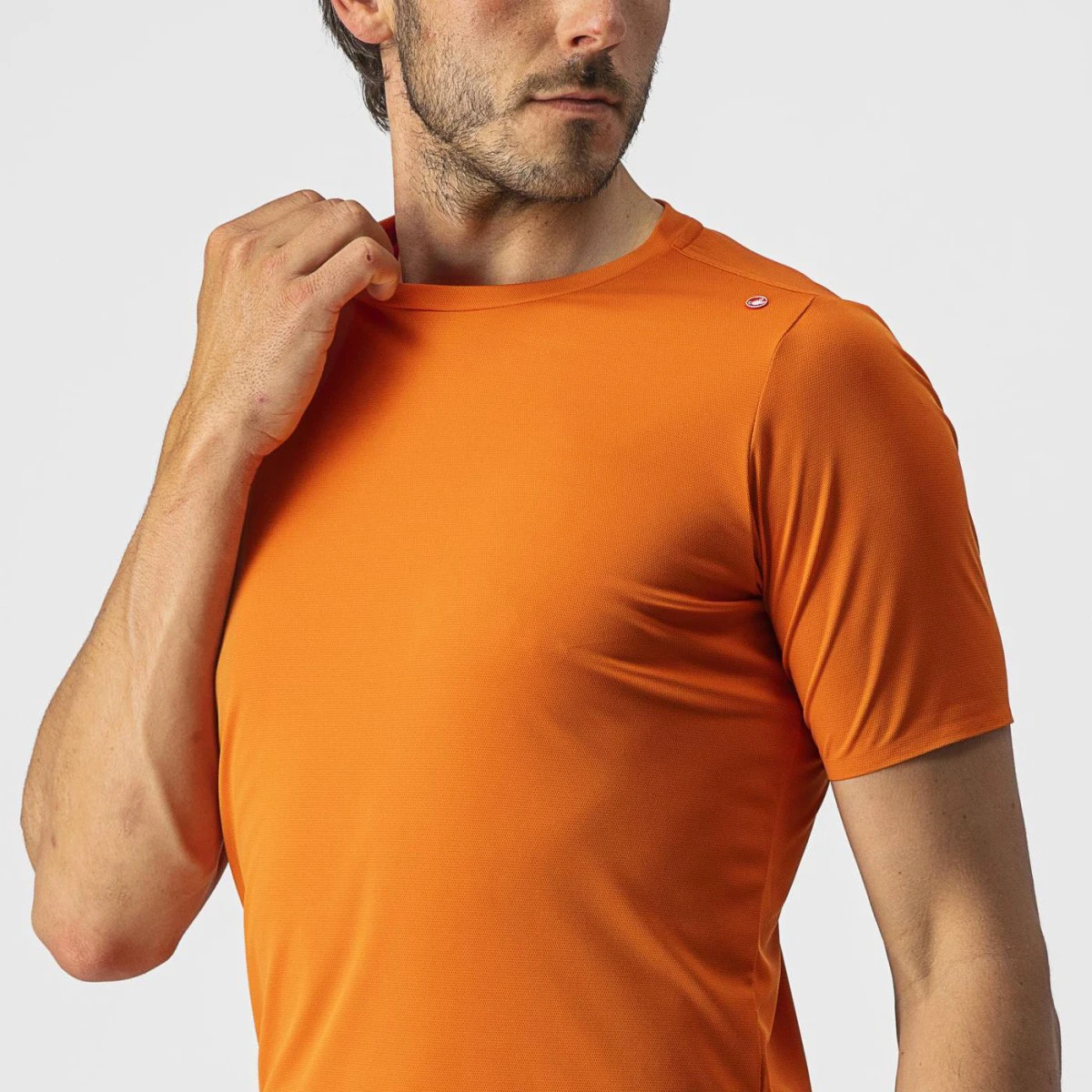 5. Tricou casual Castelli Tech 2 Tee Portocaliu XL
