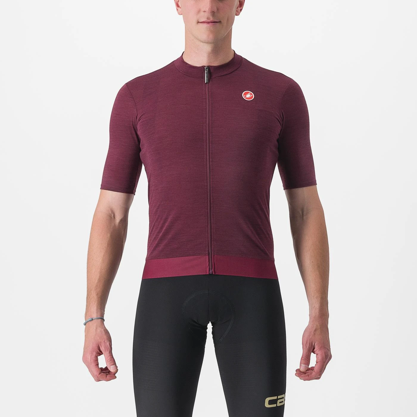 1. Tricou cu maneca scurta Castelli Essenza Visiniu
