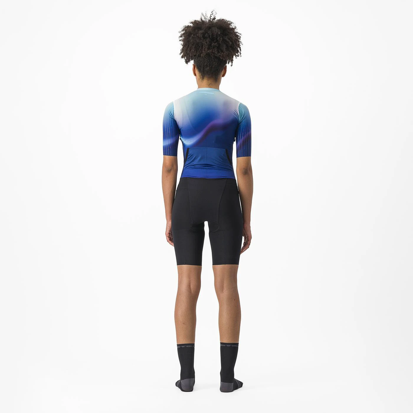 2. Costum de triatlon cu maneca scurta Castelli PR 2 W Speed Suit de dama Alb/Albastru/Negru