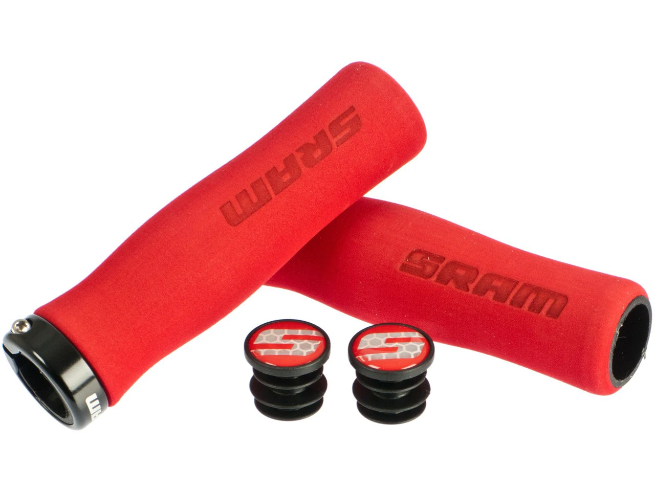 2. Mansoane Sram Locking Grips Foam 129 Red/Black
