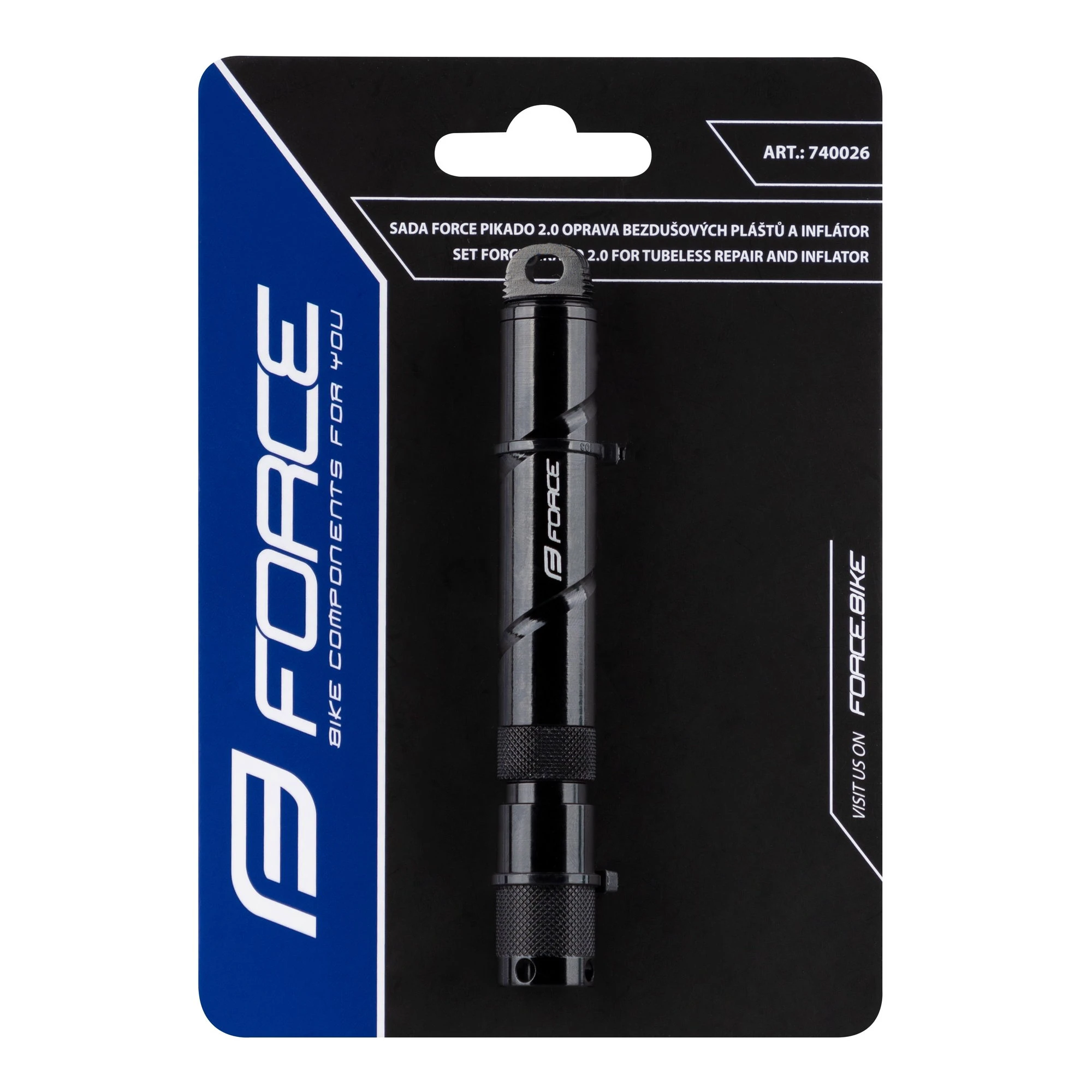 2. Kit de reparatie tubeless Force Pikado 2.0 + Pompa CO2