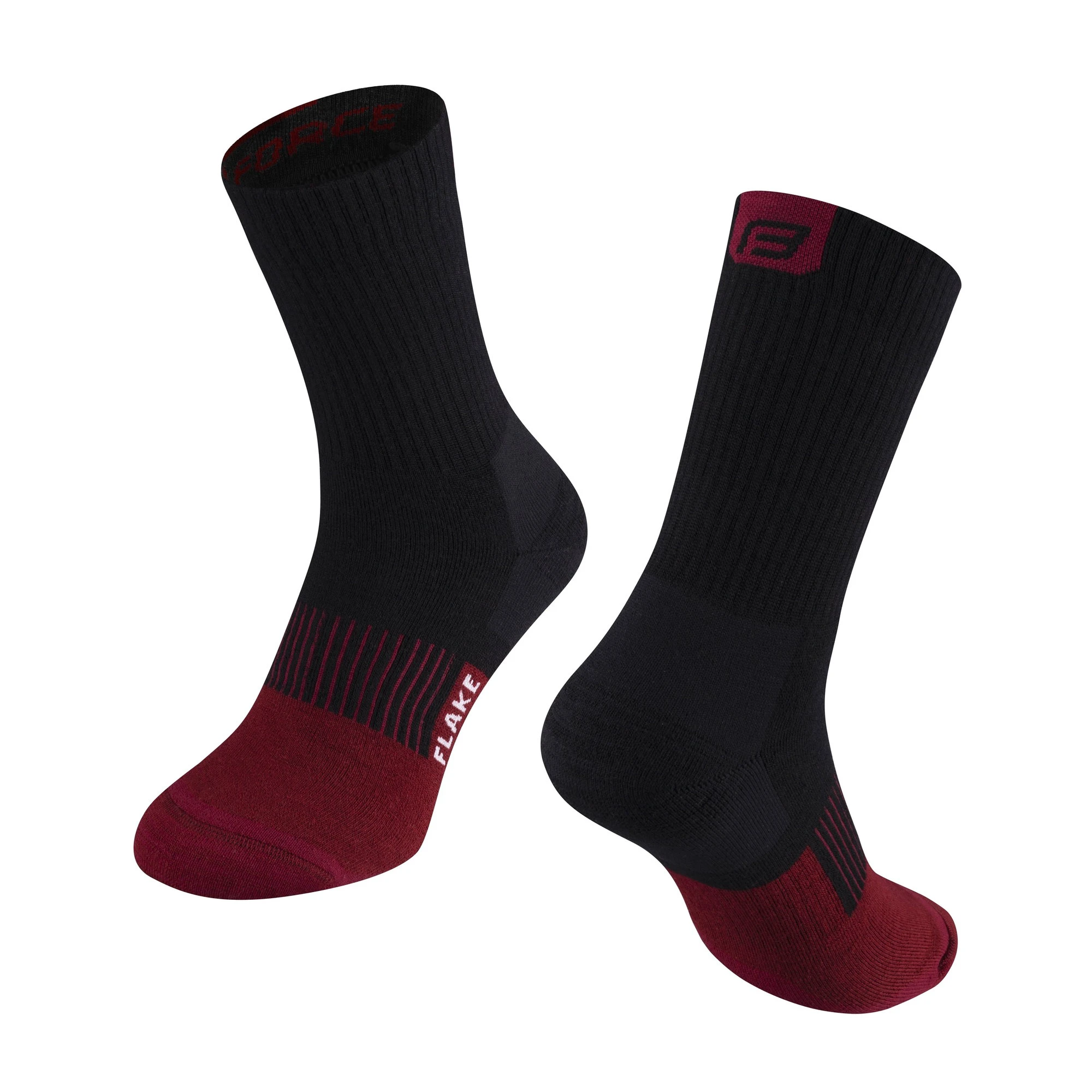 1. Sosete Force Flake black-bordo L-XL/42-47