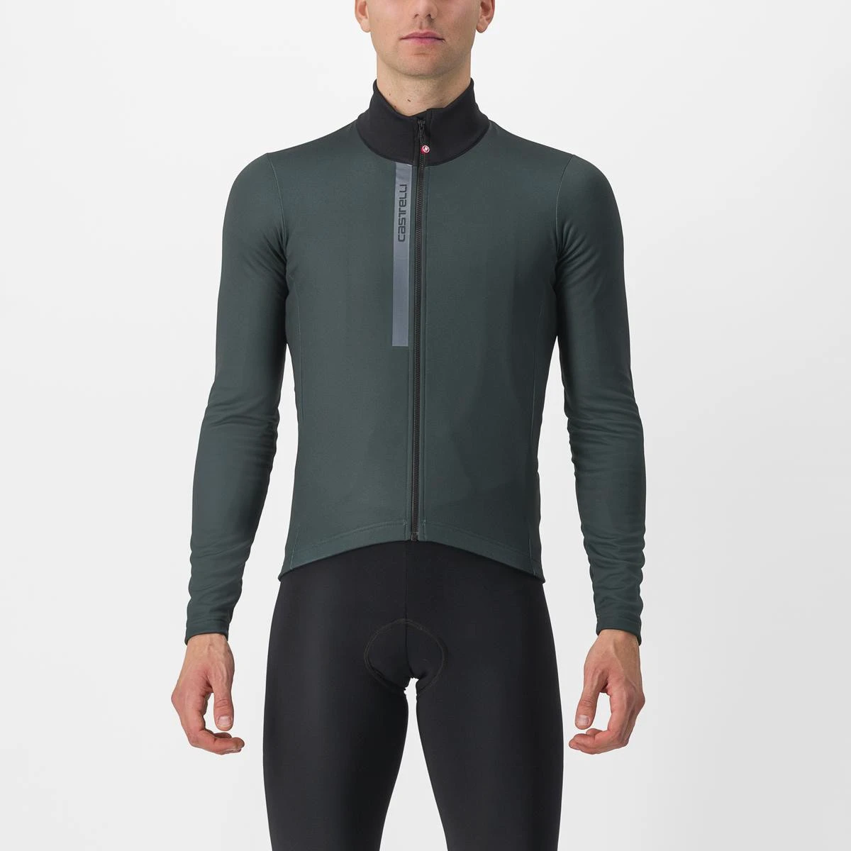 1. Tricou cu maneca lunga Castelli Entrata Thermal Verde Inchis XXL