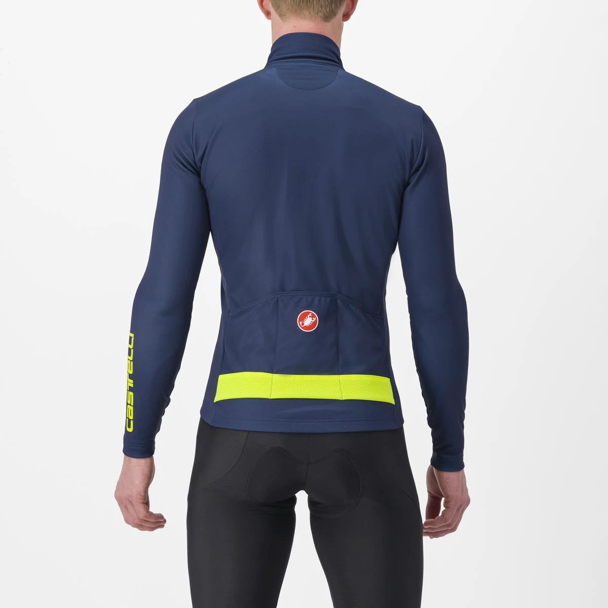 2. Tricou cu maneca lunga Castelli Puro 3 FZ BelgianBlue/YellowFluoReflex