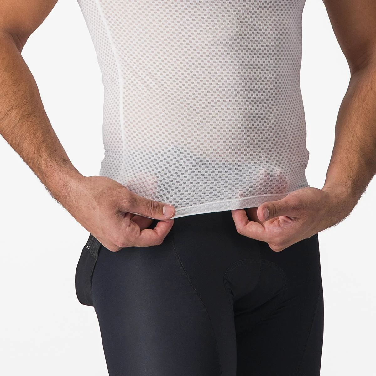 7. Castelli - bluza de corp fara maneci - Pro Mesh 2.0 Sleeveless - 15-28 gr C - alb
