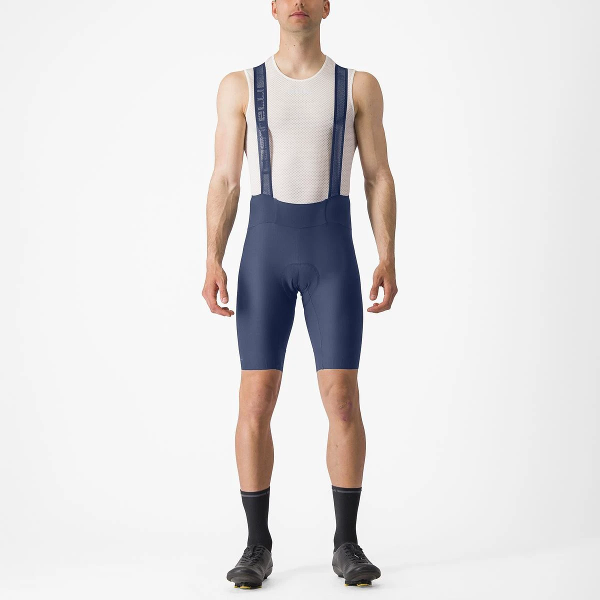 1. Pantaloni scurti cu bretele Castelli Espresso Indigo M
