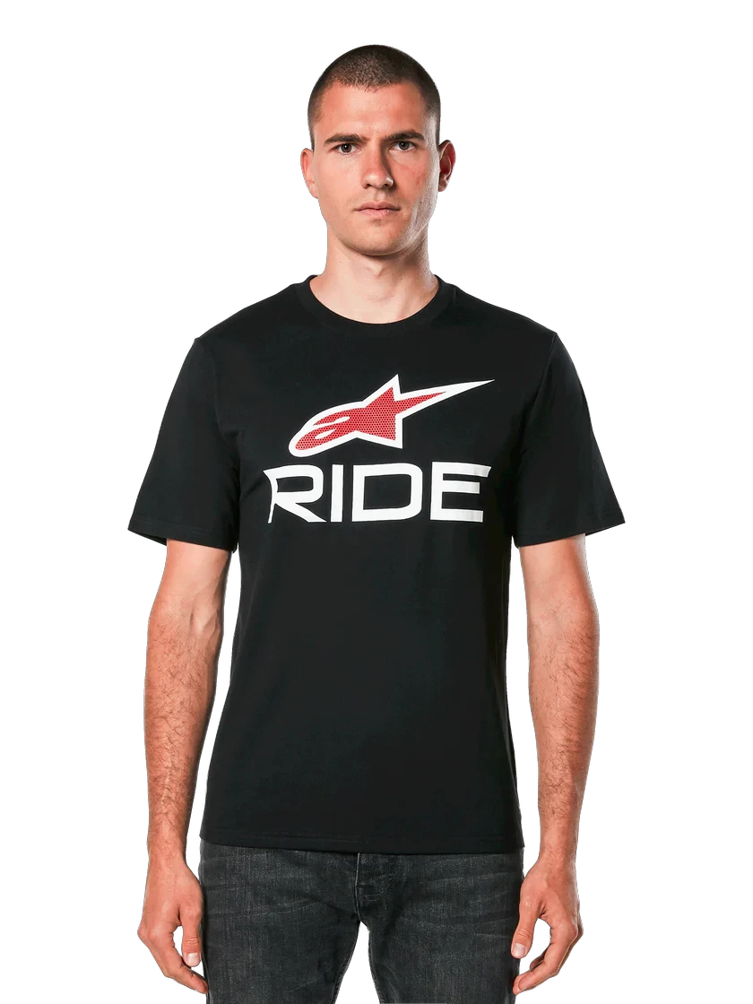 2. Tricou Alpinestars Ride 4.0 CSF Tee Black/White/Red