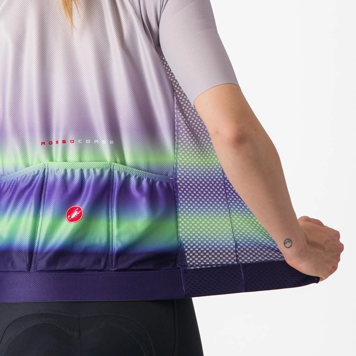 5. Tricou cu maneca scurta Castelli Climbers 4.0 W de dama Violet/Vernil/Mov