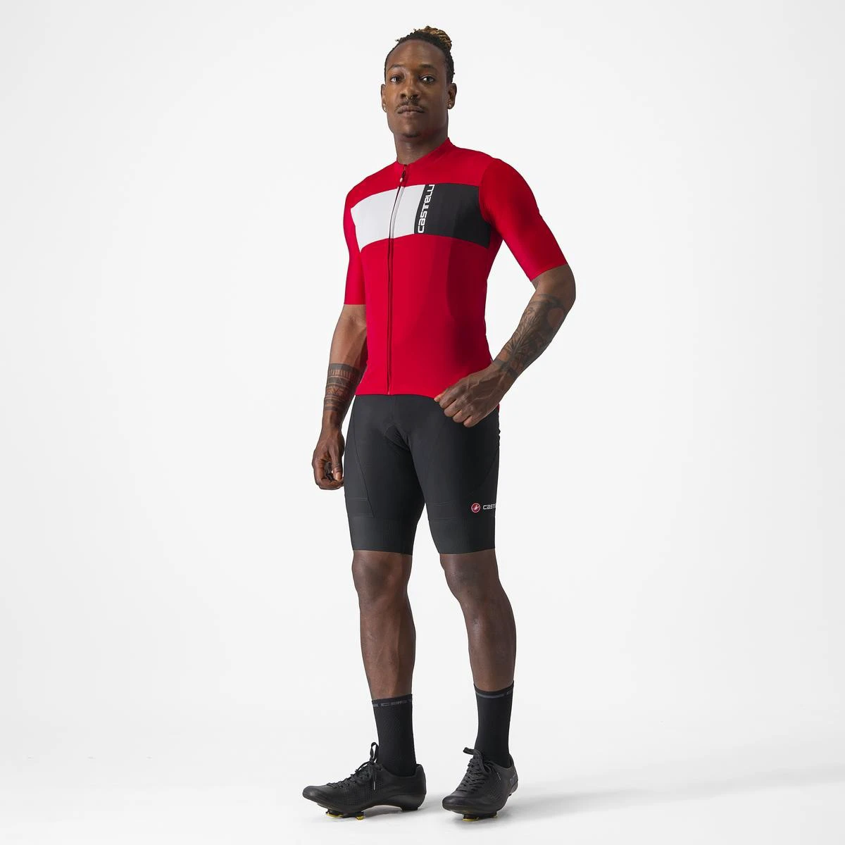 7. Tricou cu maneca scurta Castelli Prologo 7 Rosu/Alb/Negru