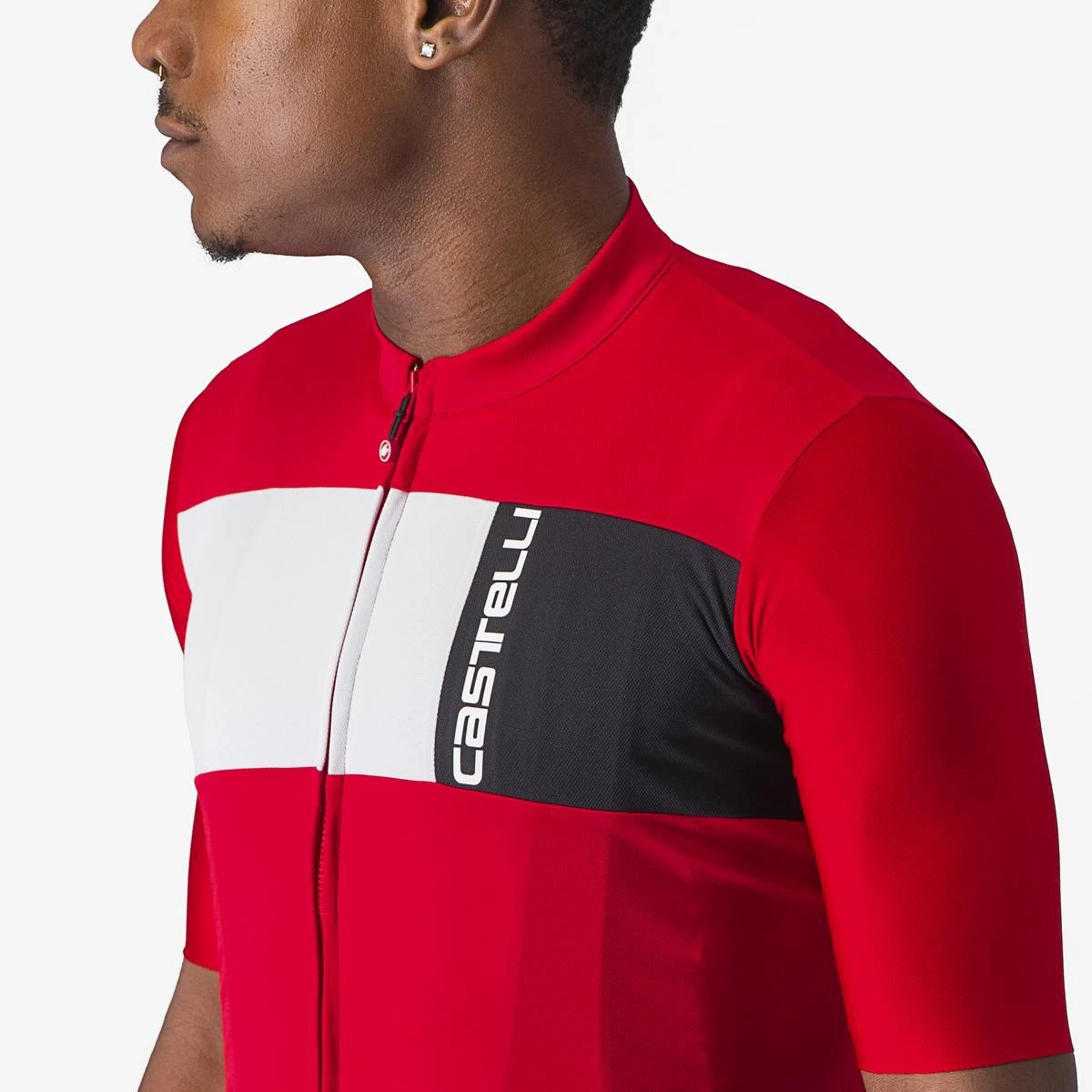 5. Tricou cu maneca scurta Castelli Prologo 7 Rosu/Alb/Negru