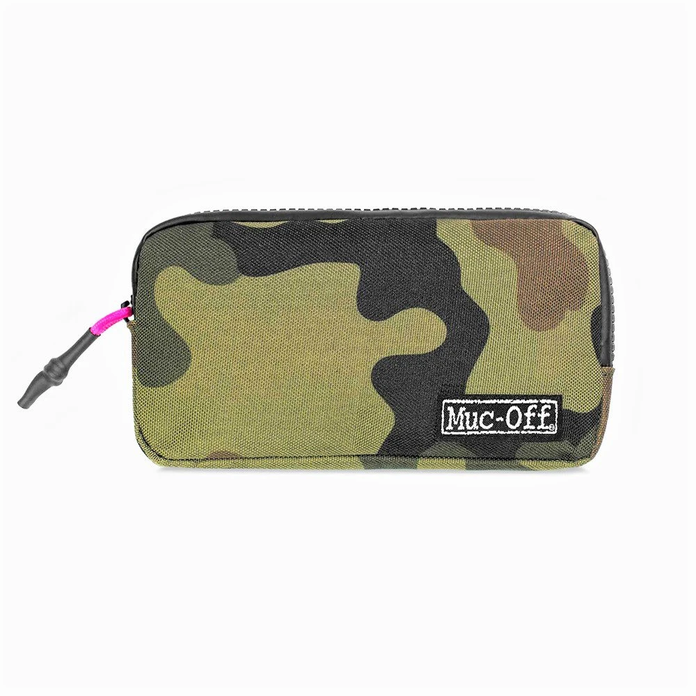 1. Muc-Off - borseta bicicleta Rainproof Essentials Case - verde camuflaj