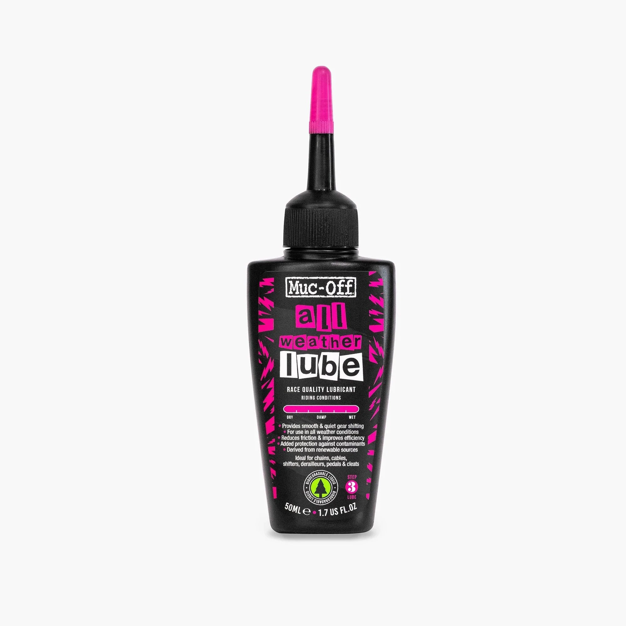 1. Muc-Off - lubrifiant lant bicicleta All Weather Lube - 50ml