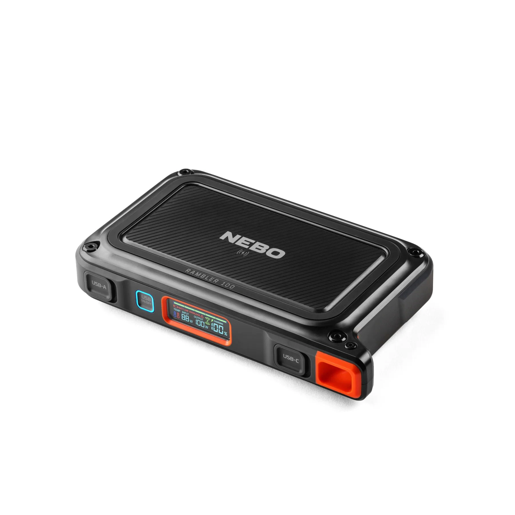 1. Nebo - statie de incarcare portabila (baterie externa) Rambler PS100 , capacitate 26 Ah