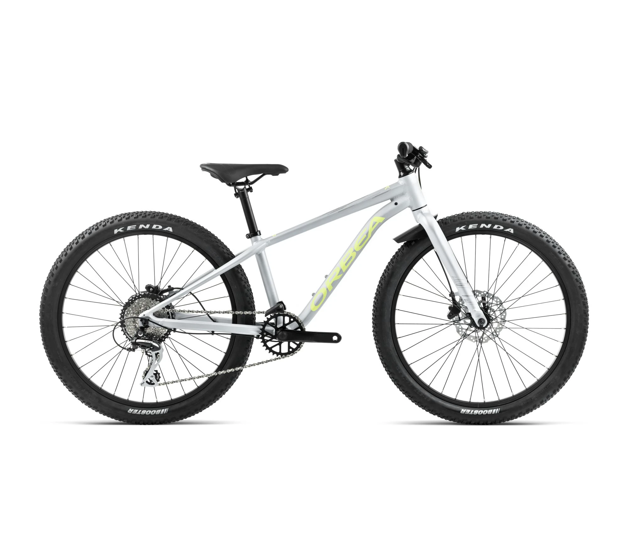 1. Bicicletă copii Orbea MX 24 TEAM DISC - Halo Silver | Spicy Lime (Matt)