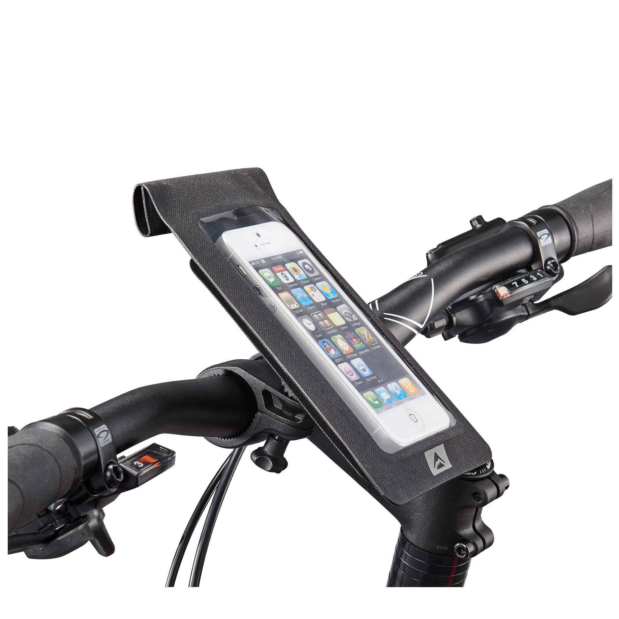 1. Merida - Husa telefon pentru bicicleta Expert stripe smartphone case 15x9 cm - negru gri
