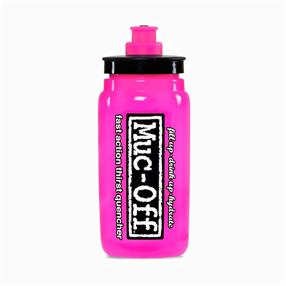 1. Muc-Off - bidon apa X Elite Fly Water Bottle Roz - 550ml