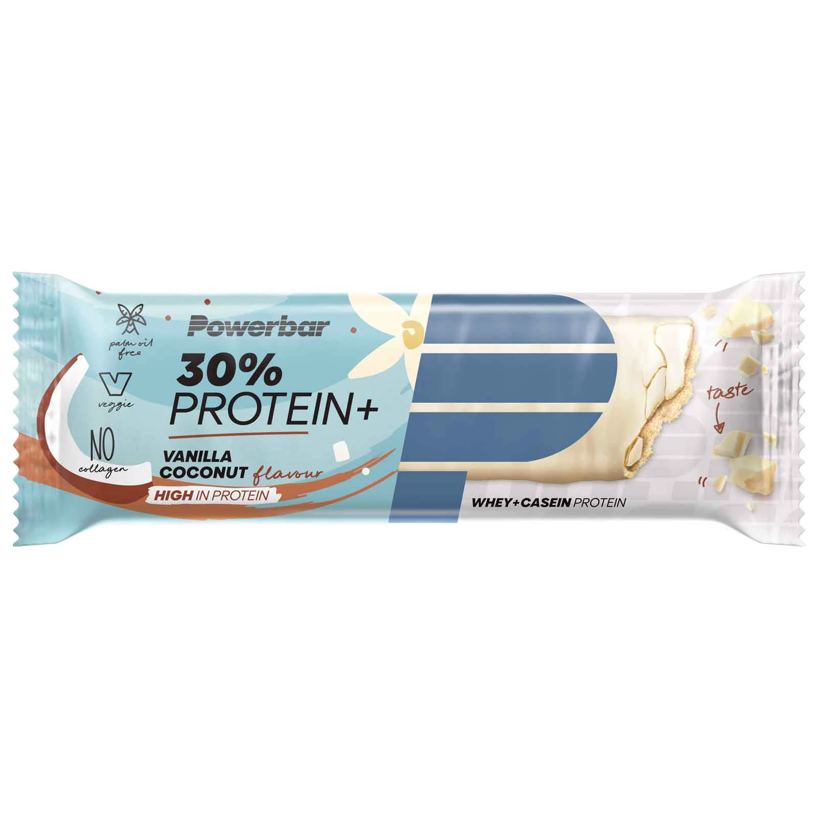1. Powerbar - baton proteic Protein+ 30%, aroma vanilie cocos - 55g
