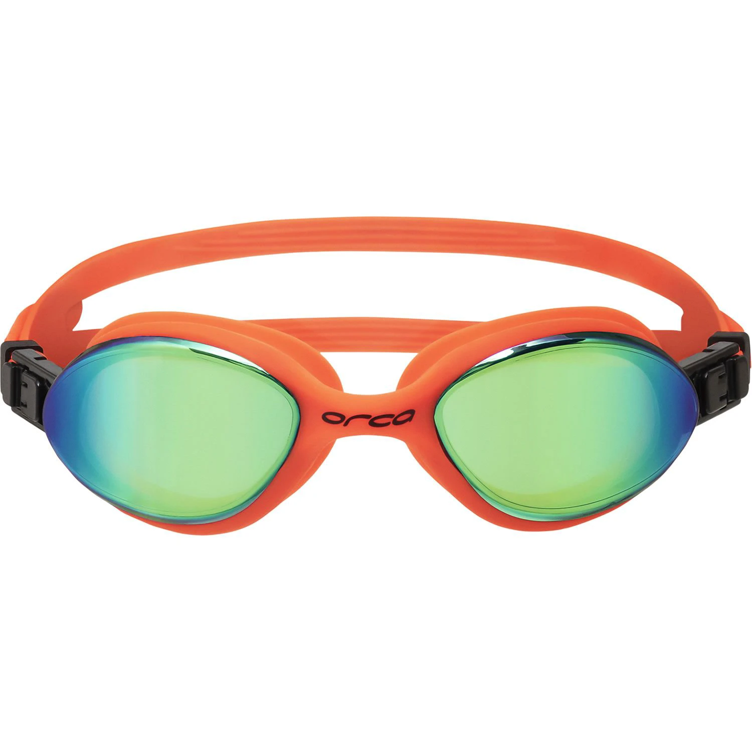 2. Orca - ochelari inot triatlon si ape deschise - Killa 180° - portocaliu oglinda