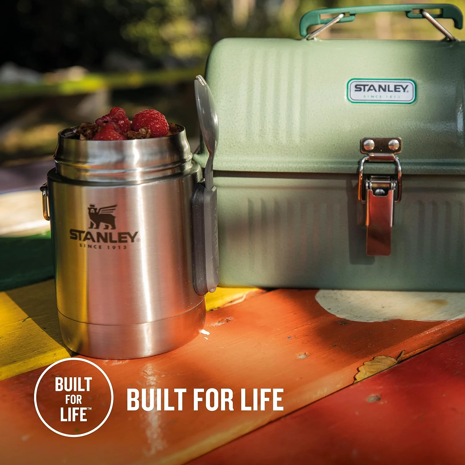 11. Stanley - termos pentru mancare lingura inclusa Adventure All-in-One Food Jar + Spork - Stainless Steel 530 ml
