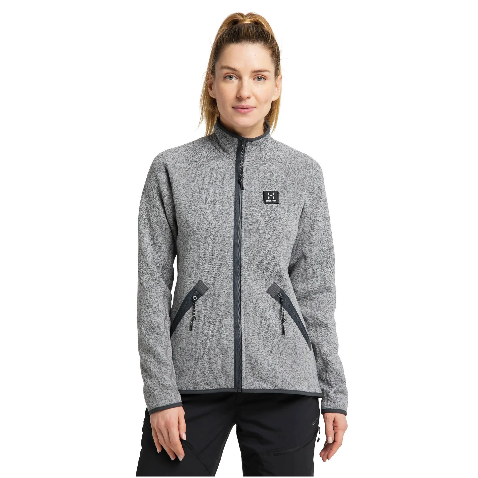 1. Haglofs - Jacheta fleece femei vreme rece Risberg jacket - gri deschis