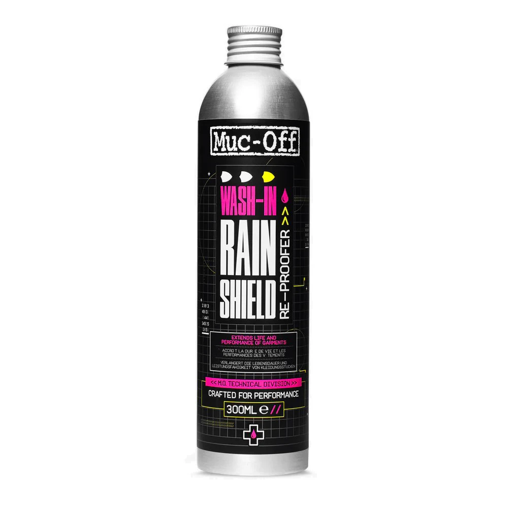 1. Muc-Off - detergent haine ciclism Wash-In Rain Shield Re-Proofer - 300ml