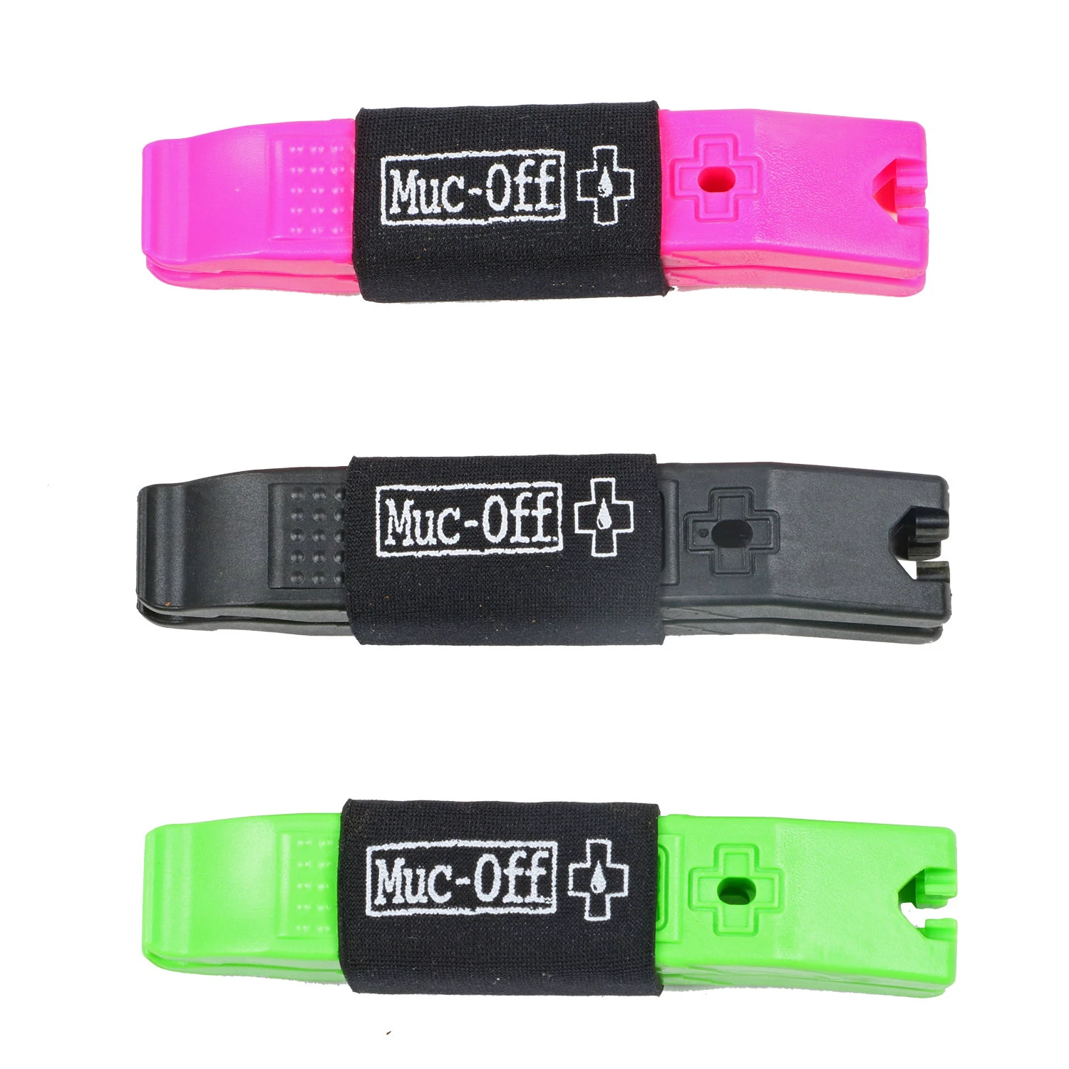 3. Muc-Off - set doua leviere reparatii bicicleta Rim Stix Tyre Levers - Negru Verde Roz