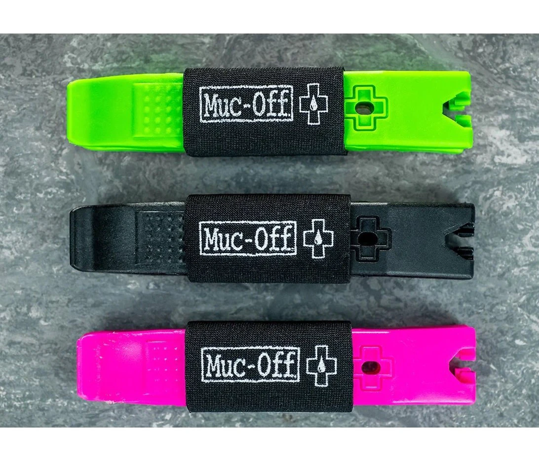 9. Muc-Off - set doua leviere reparatii bicicleta Rim Stix Tyre Levers - Negru Verde Roz