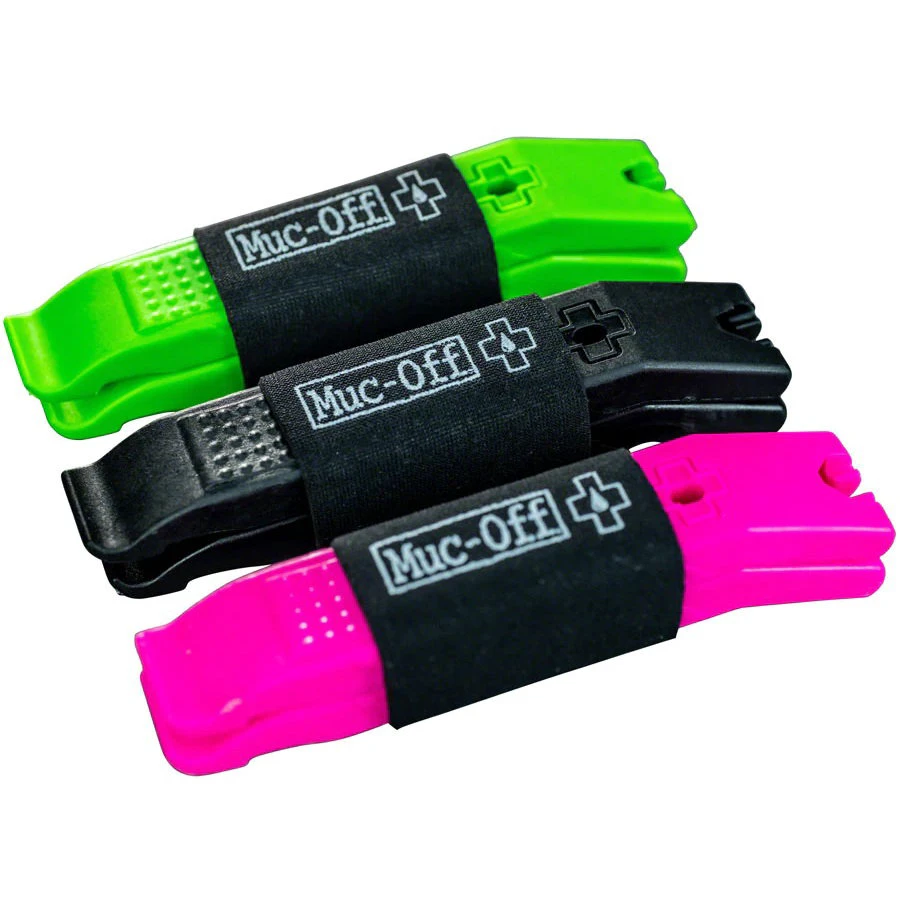 4. Muc-Off - set doua leviere reparatii bicicleta Rim Stix Tyre Levers - Negru Verde Roz