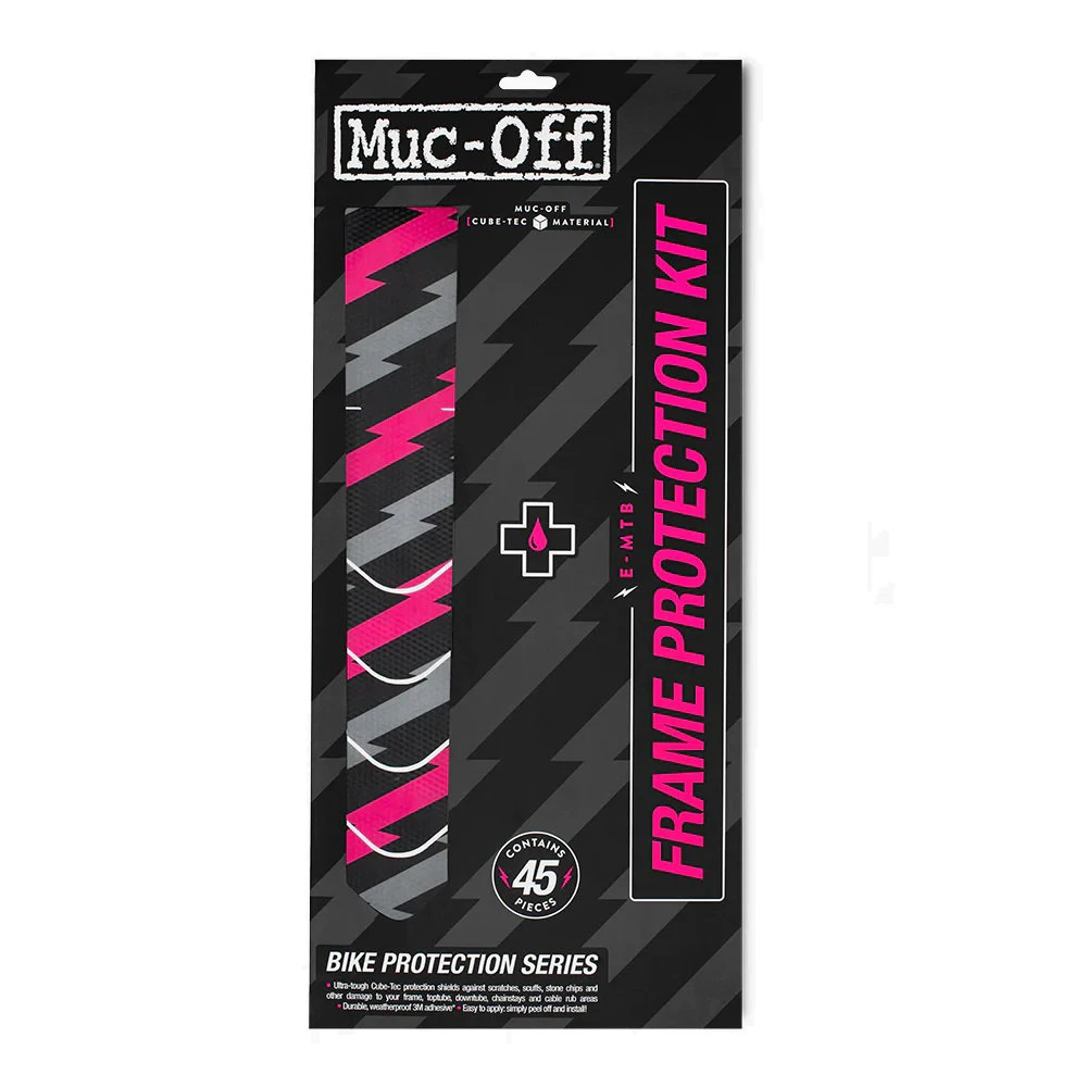 1. Muc-Off - set stickere protectie cadru bicicleta Frame Protection Kit E-MTB - trasnete multicolore