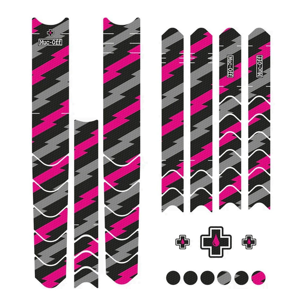 3. Muc-Off - set stickere protectie cadru bicicleta Frame Protection Kit E-MTB - trasnete multicolore