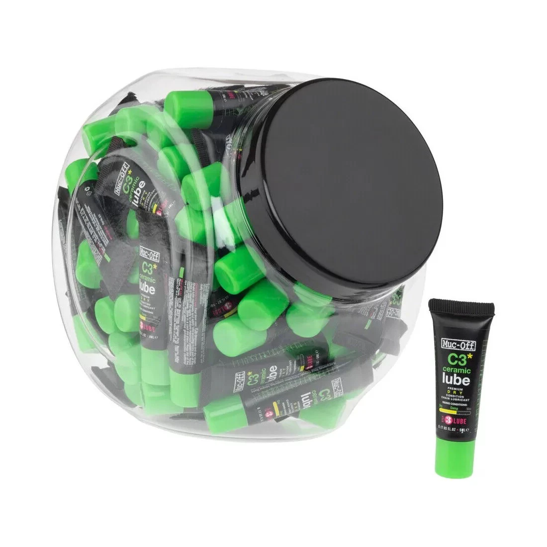 7. Muc-Off -lubrifiant lant bicicleta C3 Ceramic Dry Lube - mini doza 5ml