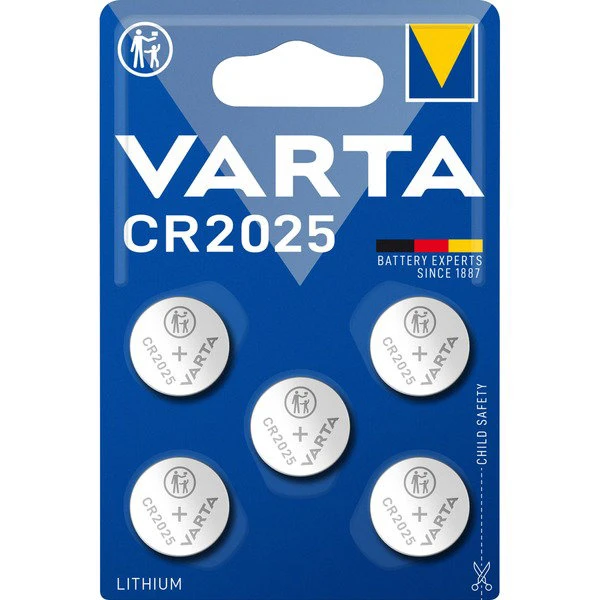 1. Varta - baterie tip moneda CR2025 (model 2) - set 5 bucati